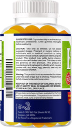 Ez-Focus Junior Gomitas de DHA para niños y adolescentes: memoria, concentración y enfoque, 60 gomitas masticables