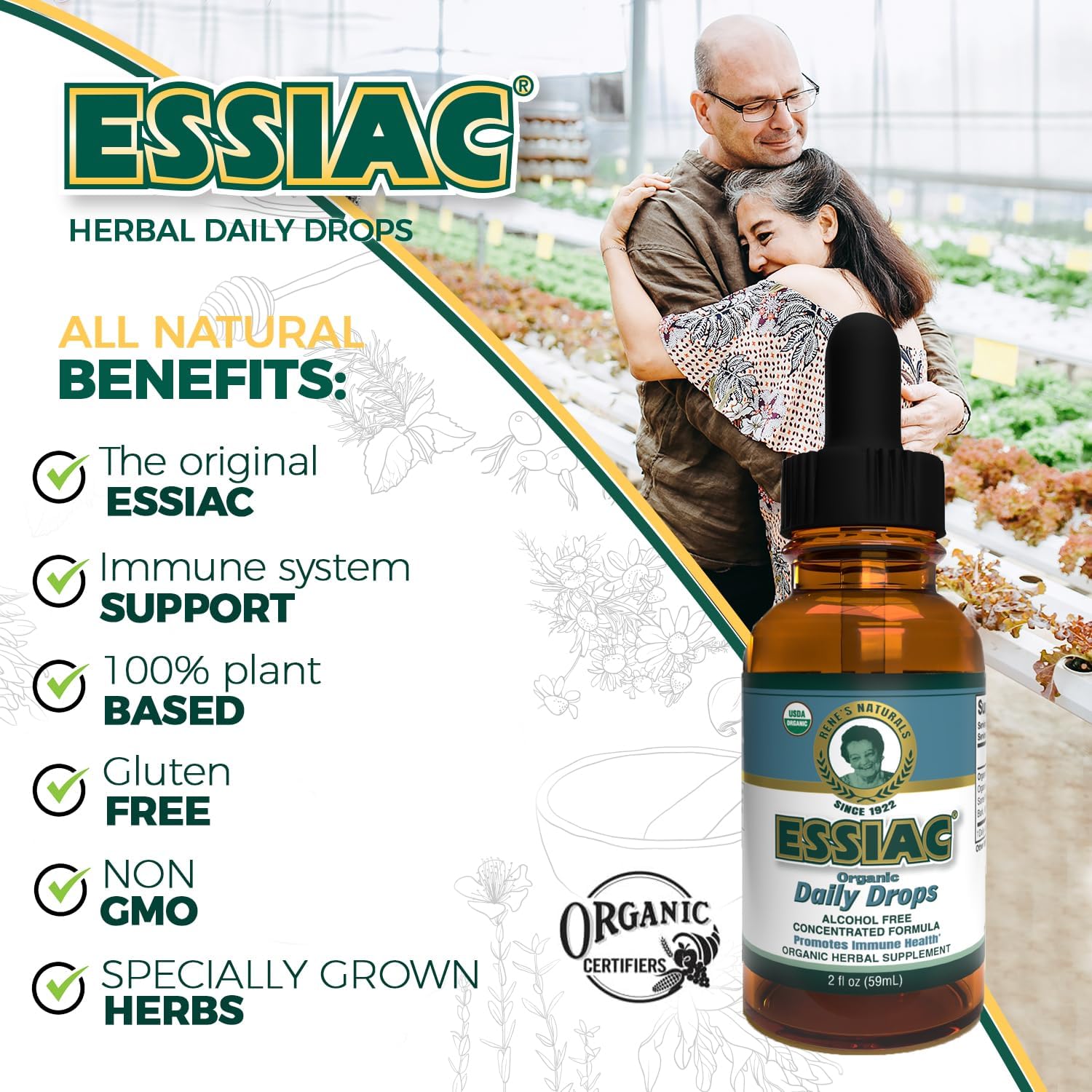 Essiac Gotas Orgánicas Originales - Fórmula Concentrada para Apoyo Natural | 59ml