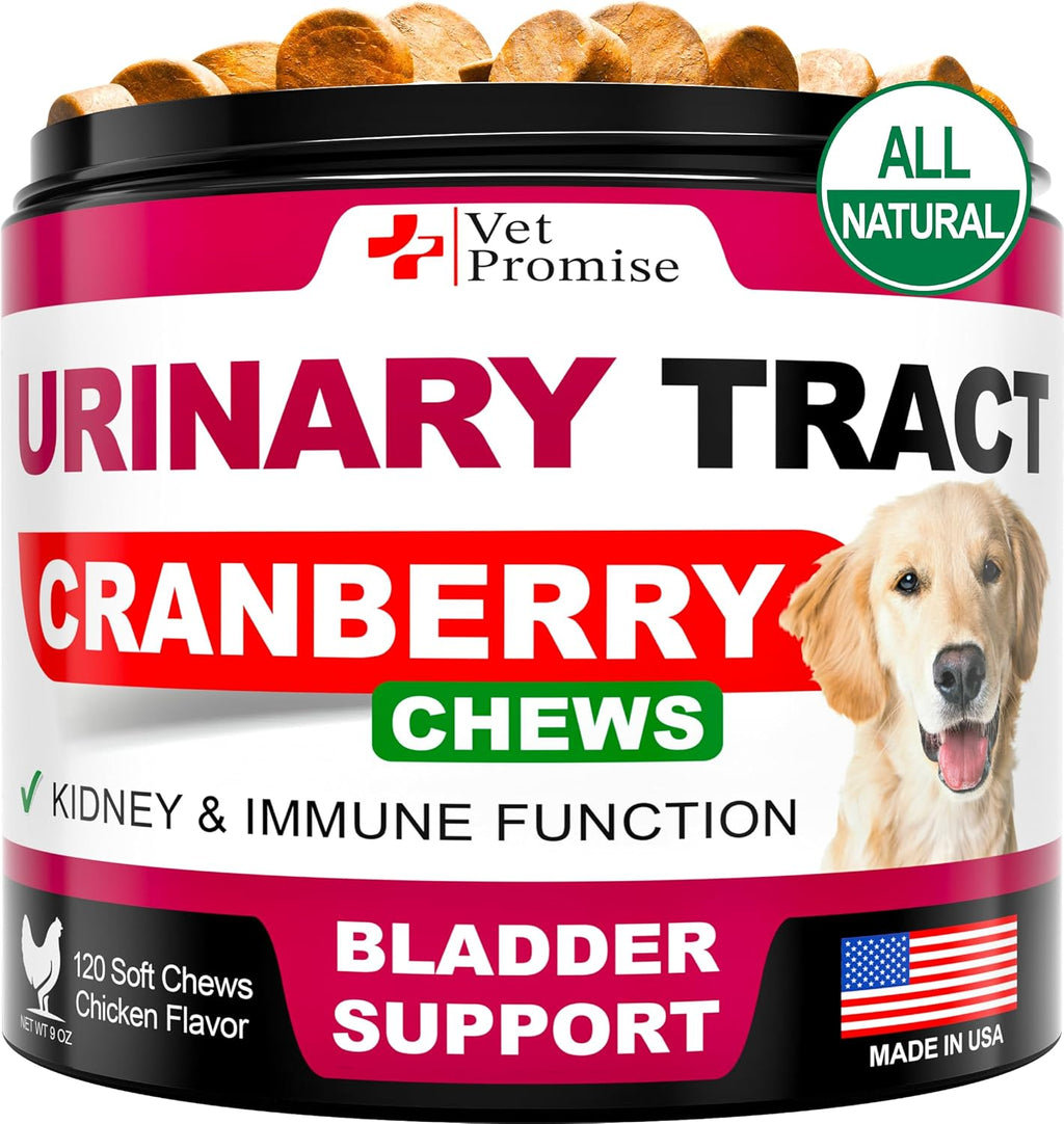 Dog UTI Chews - Masticables de Arándano para Perros - Apoyo Urinario y Vesical