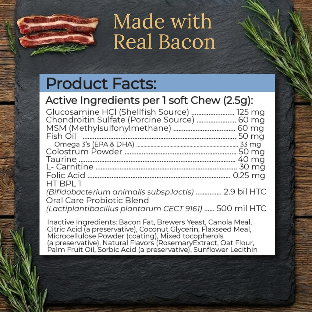 Multivitamínicos Boston Terrier - 90 comprimidos con bacon