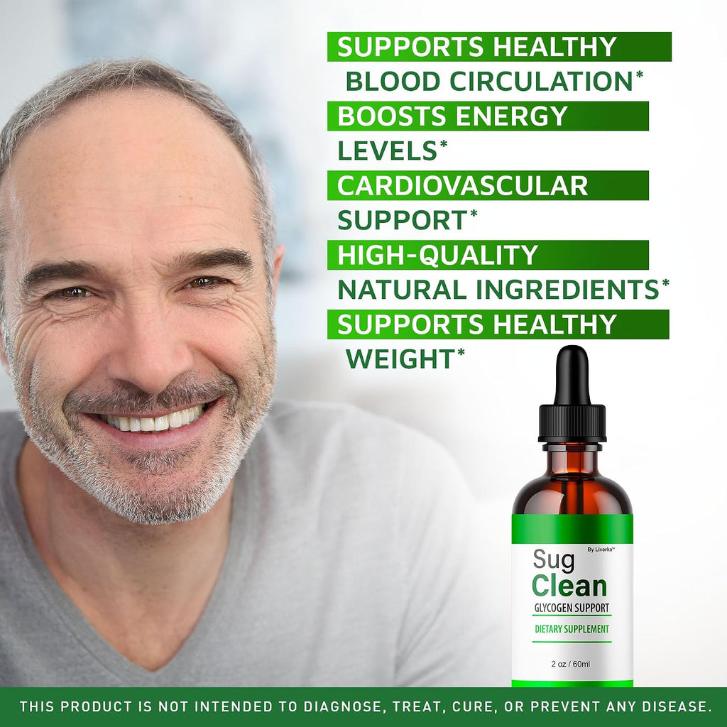 (5 Pack) Sug Clean Drops, Sug Clean, SugClean Drops, Sug Clean Support Drops, Sug Clean Supplement Drops, SugClean Supplement Support - Premium Formula All Natural Drops, 5 Bottles For 5 Months