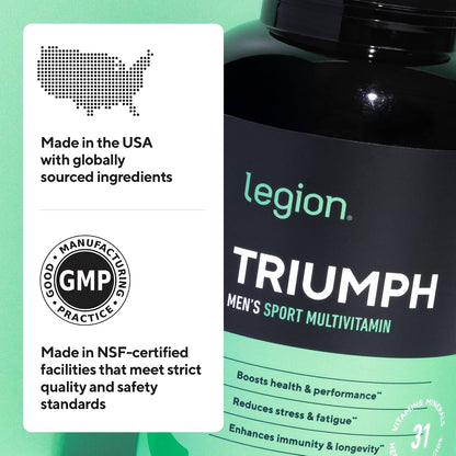 LEGION Triumph Multivitamínico para Hombres - 21 Vitaminas y Minerales - 30 Dosis – Image 8