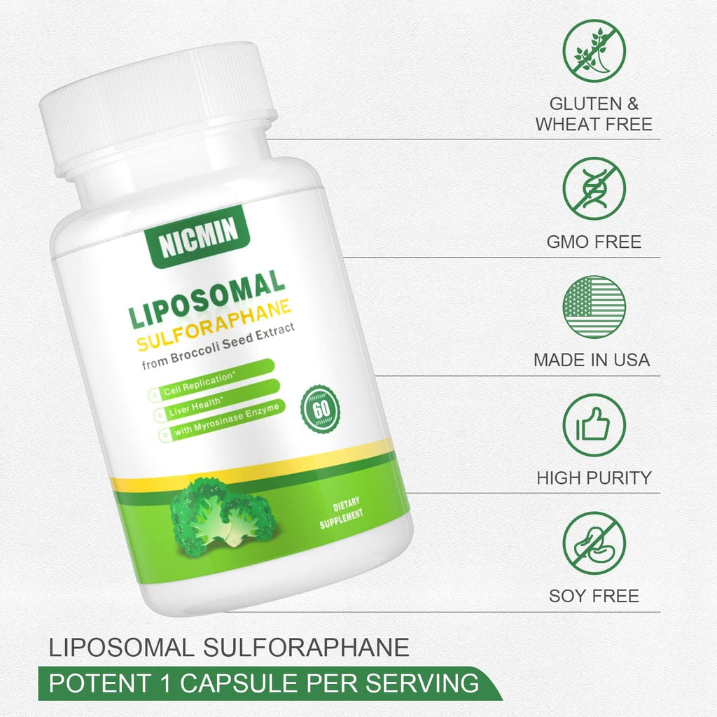 NICMIN Sulforafano Liposomal 550mg - 60 Cápsulas