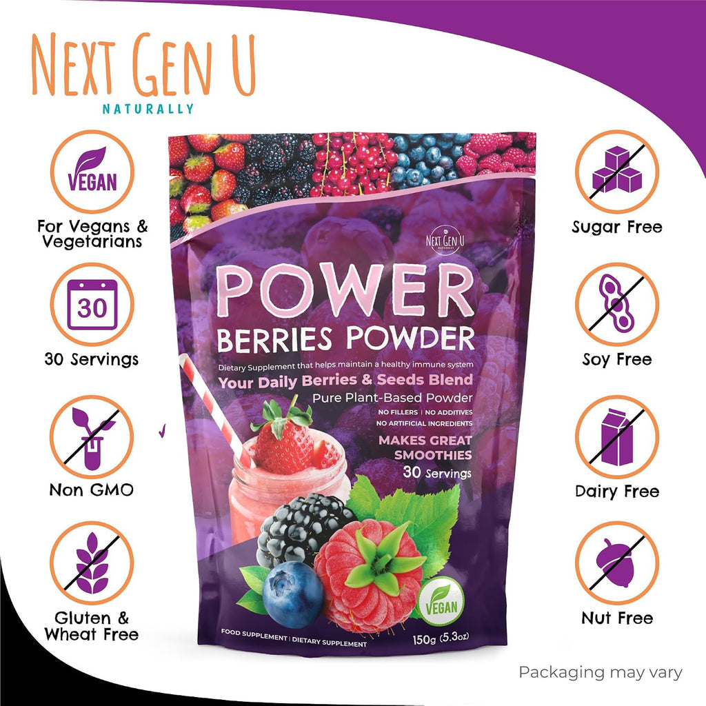 Super Berry Powder - 150g - Mezcla de Superfoods para Batidos - NextGenU
