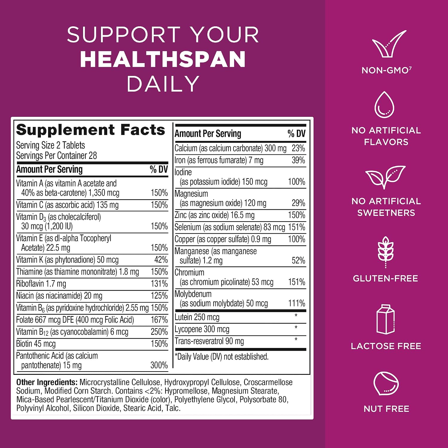 Centrum Age Defy Multivitamínico para Mujeres, 56 Comprimidos