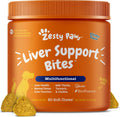 Zesty Paws Suplemento Hepático para Perros con Cardo Mariano, Cúrcuma y Colina - Mordeduras Blandas