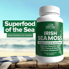 Country Farms Irish Sea Moss Cápsulas – Triple Mezcla con Musgo Irlandés, Raíz de Bardana y Fucus Vesiculoso, 90 Cápsulas