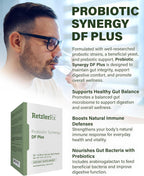 Probiotic Synergy DF Plus - 30 Billion CFU with Saccharomyces boulardii and Arabinogalactan - 30 Sachets - Comprehensive Support for Intestinal Ecology* - Professional Formula