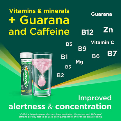 Berocca Boost Multivitamínico con Cafeína y – Zinc: Ayuda a mantener la visión normal y contribuye al – Image 4