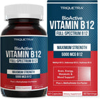 Triquetra Health BioActive Vitamin B12 - 5000 mcg con 3 Formas Bioactivas y Metilfolato
