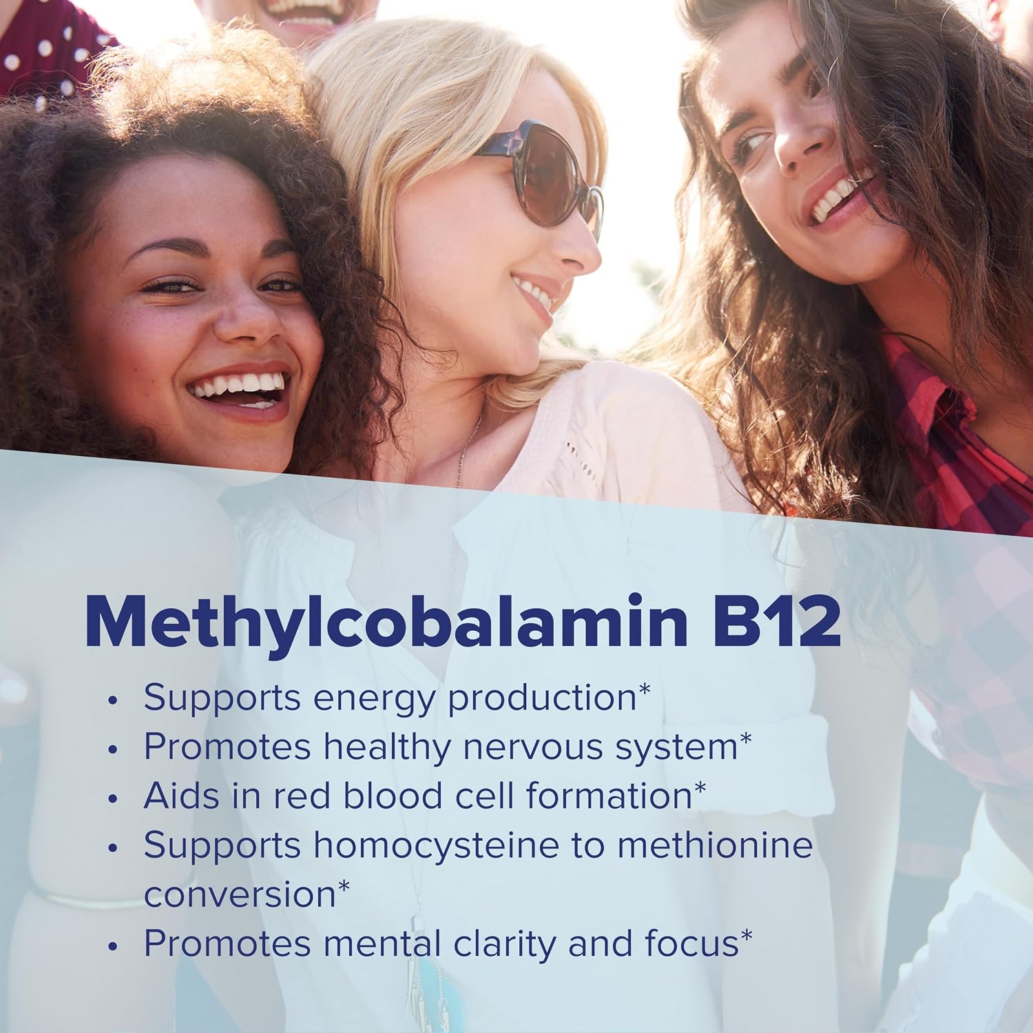 Superior Source No Shot Metilcobalamina B-12 1.000 mcg - Vitamina B-12 para favorecer la producción de energía, la salud cerebral y el bienestar general - Comprimidos sublinguales de rápida absorción - 60 comprimidos