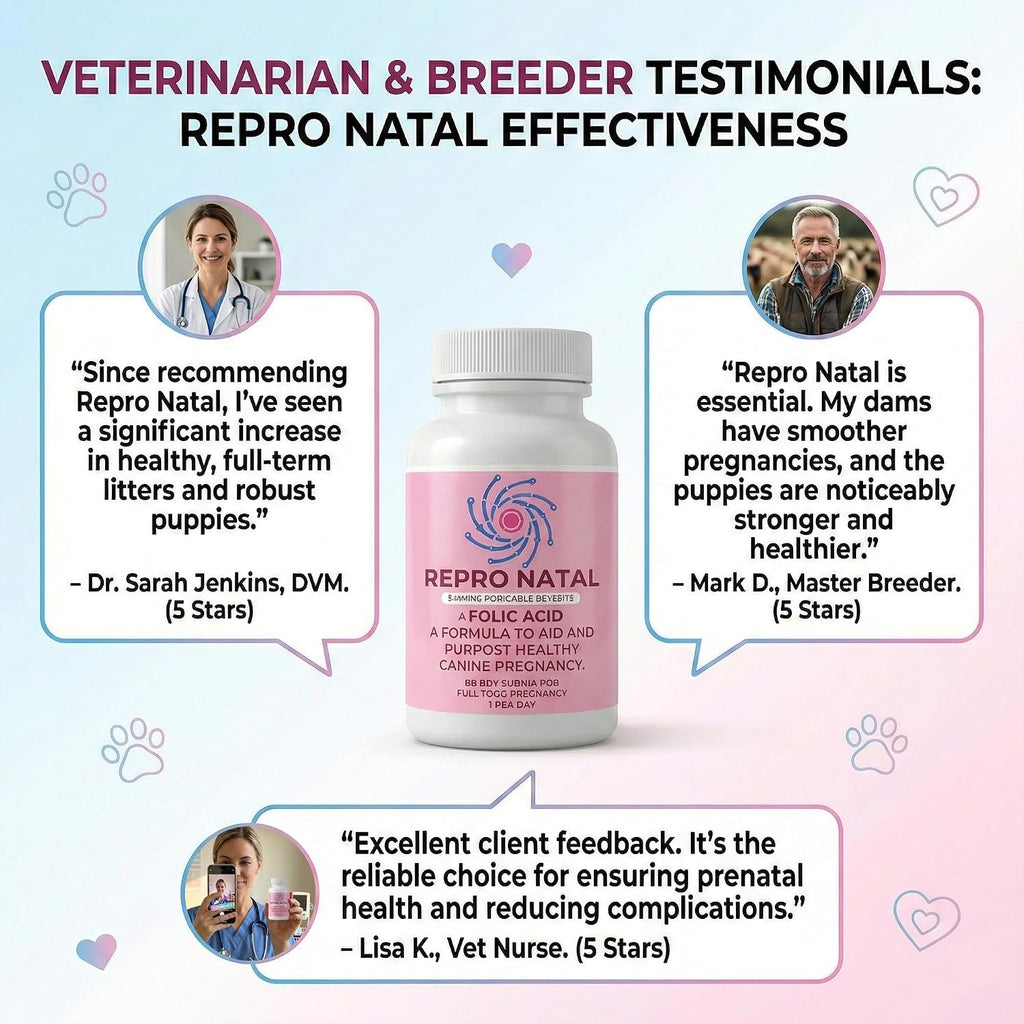 ReproNatal™ Cápsulas Multivitamínicas Prenatales para Perras - 60 Días