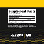 Primaforce L-Citrulline 2500mg por dosis, 60 dosis; 120 comprimidos