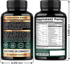 Apoyo Tiroideo para Mujeres - Selenio 200 mcg, Astragalus, Zinc y Yodo - Complejo 21 en 1 con Hierbas Adaptógenas - Vegano, No Transgénico - 60 Cápsulas