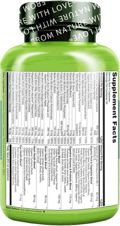 NATURELO Multivitamínico Integral para – Origen de los ingredientes: Los ingredientes de origen vegetal (vitamina – Image 7