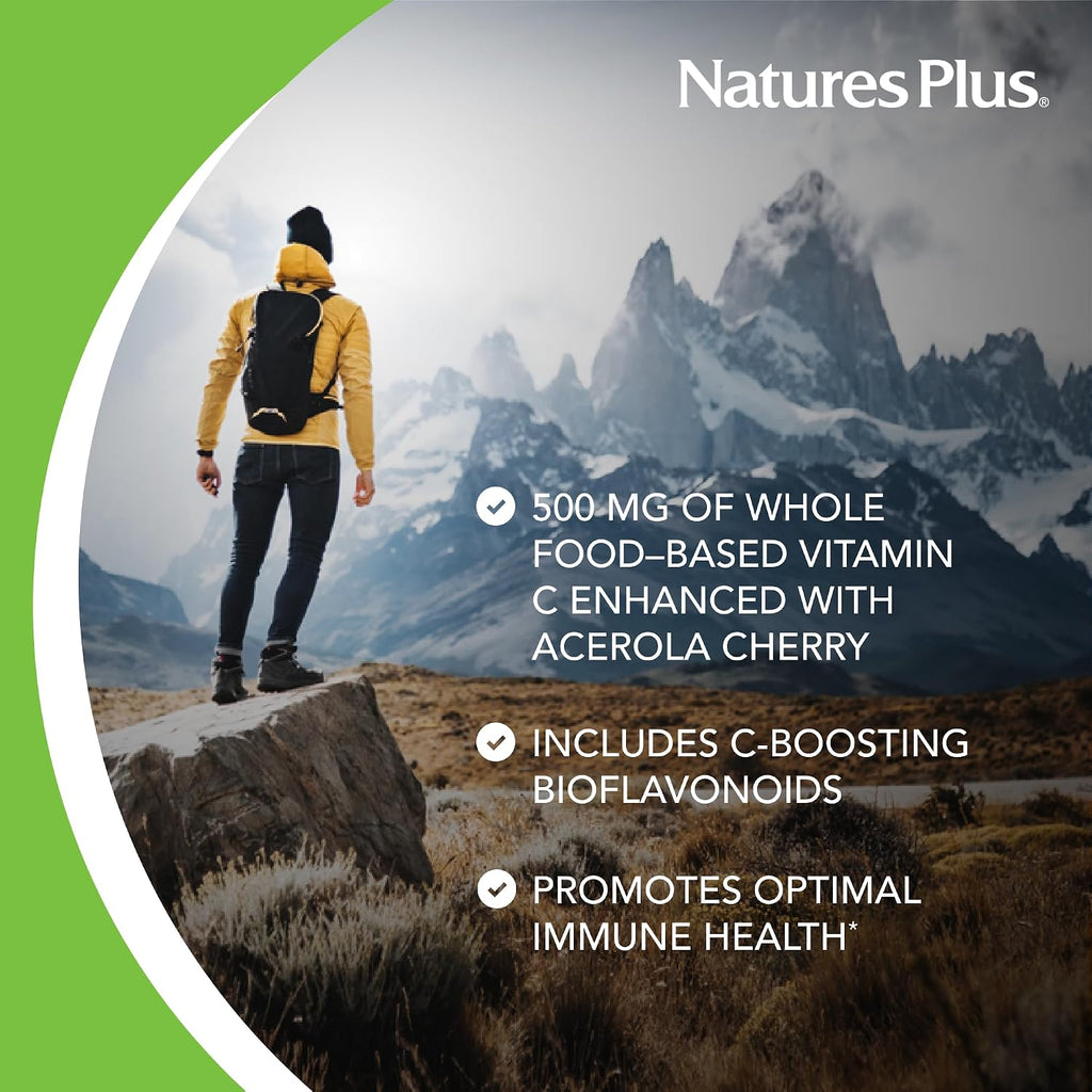 NaturesPlus Immune Vitamina C, Cítricos - 100 Comprimidos Masticables