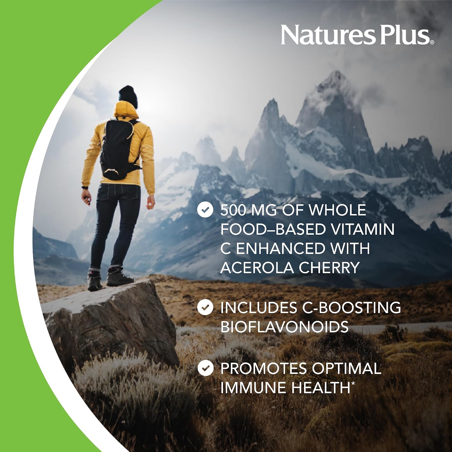 NaturesPlus Immune Vitamina C, Cítricos - 100 Comprimidos Masticables