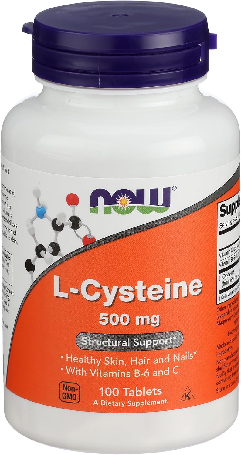 NOW Foods L-Cisteína 500 mg, 100 Comprimidos