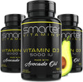 Smarter Vitamin D3 5000 UI en Aceite de Aguacate – 270 Mini Cápsulas Blandas (3 Envases)