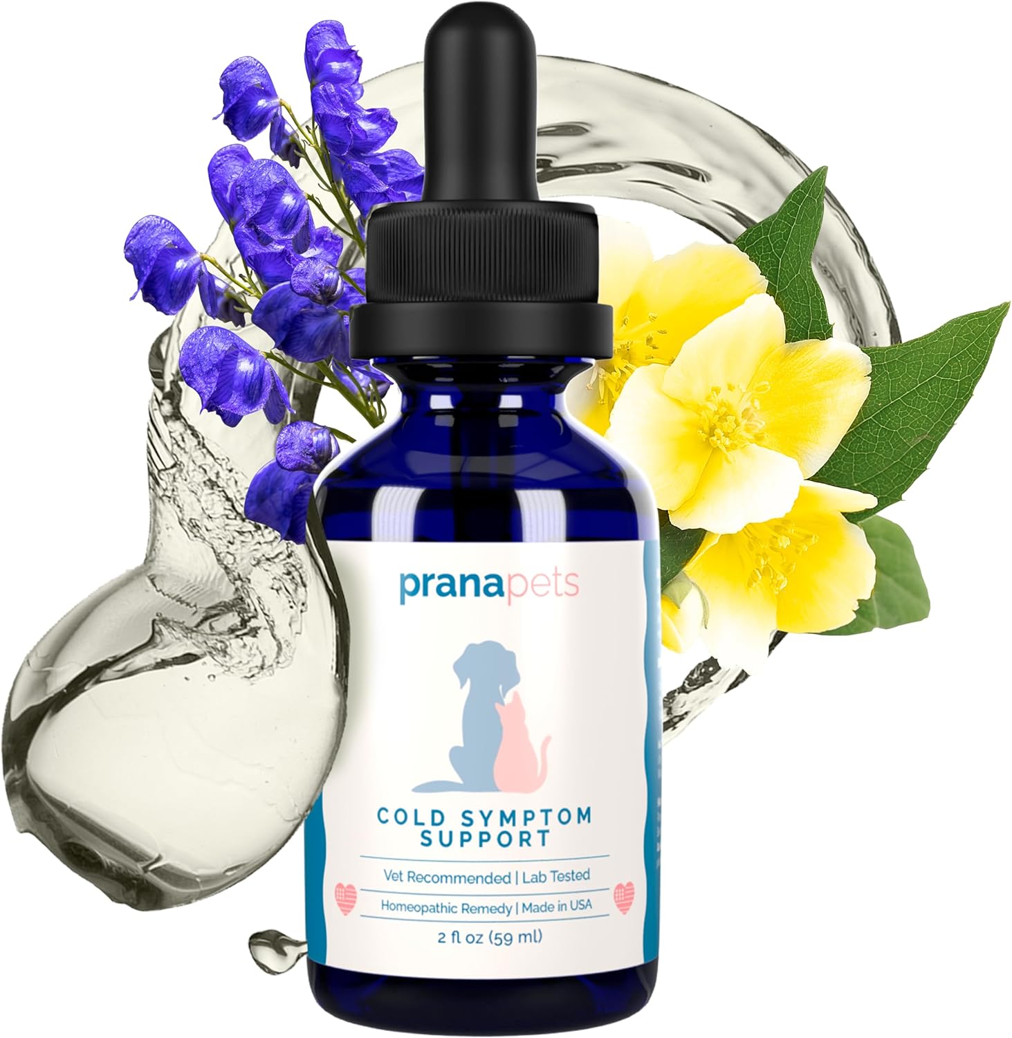 Cold Symptom Support for Cats & Dogs | Natural Formula Safely Aids with Colds, Seasonal Allergies & Kennel Cough | Helps Open Airways for Easy Breathing