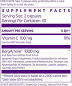 NAOMI Bergamota Italiana 1000mg Extra Fuerte - BergAmore® Patented - 60 Cápsulas Vegetales