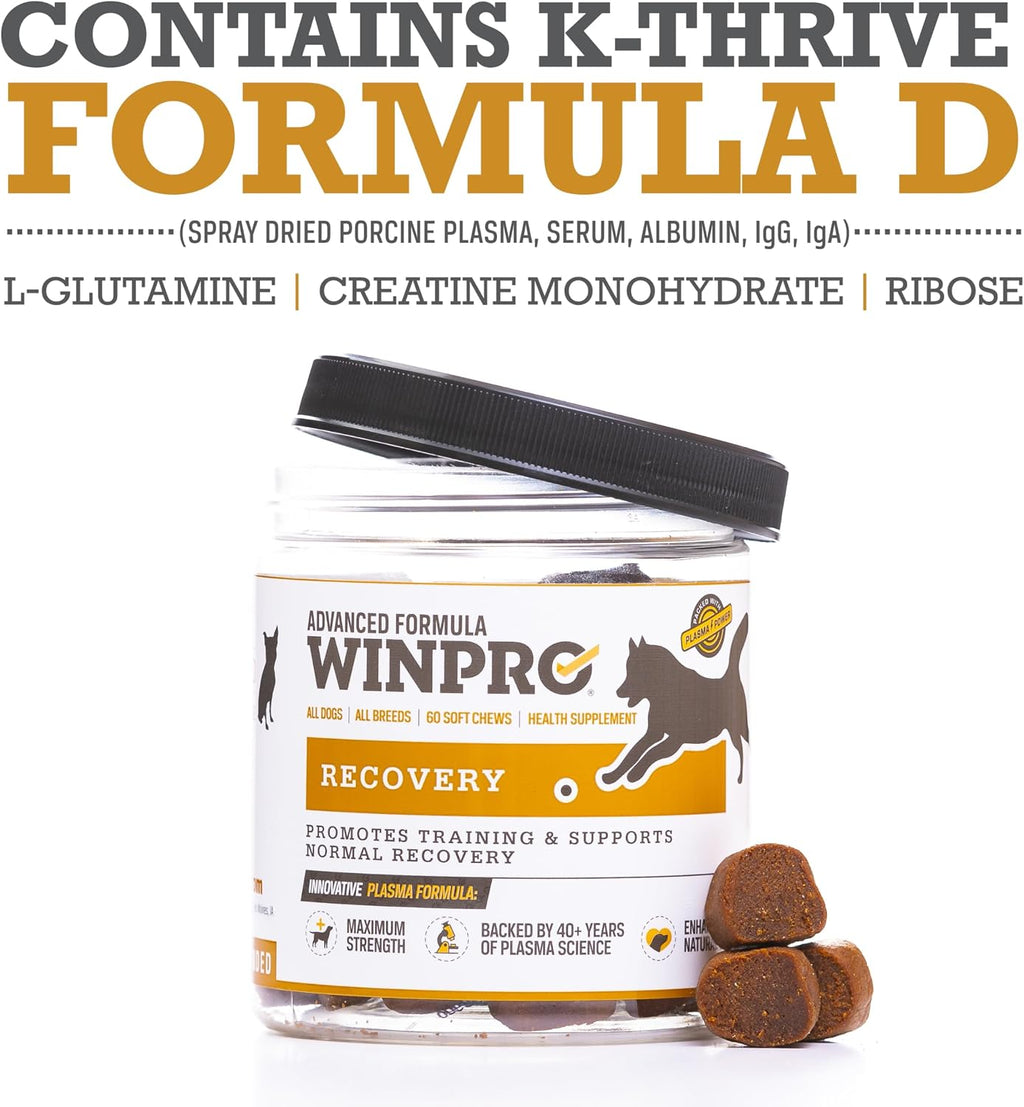 WINPRO Recovery Soft Chews para Perros, 60 masticables con plasma