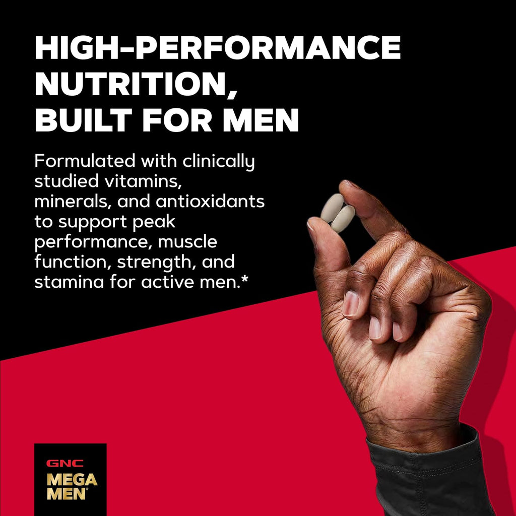 GNC Mega Men Sport Multivitamínico para Hombres, 180 Comprimidos