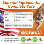 PawfectCHEW Aceite de Pescado Omega 3 para Perros - Suplemento de Salmón de Alaska con Omega 3,6,9 - Golosinas para Piel, Pelaje y Articulaciones