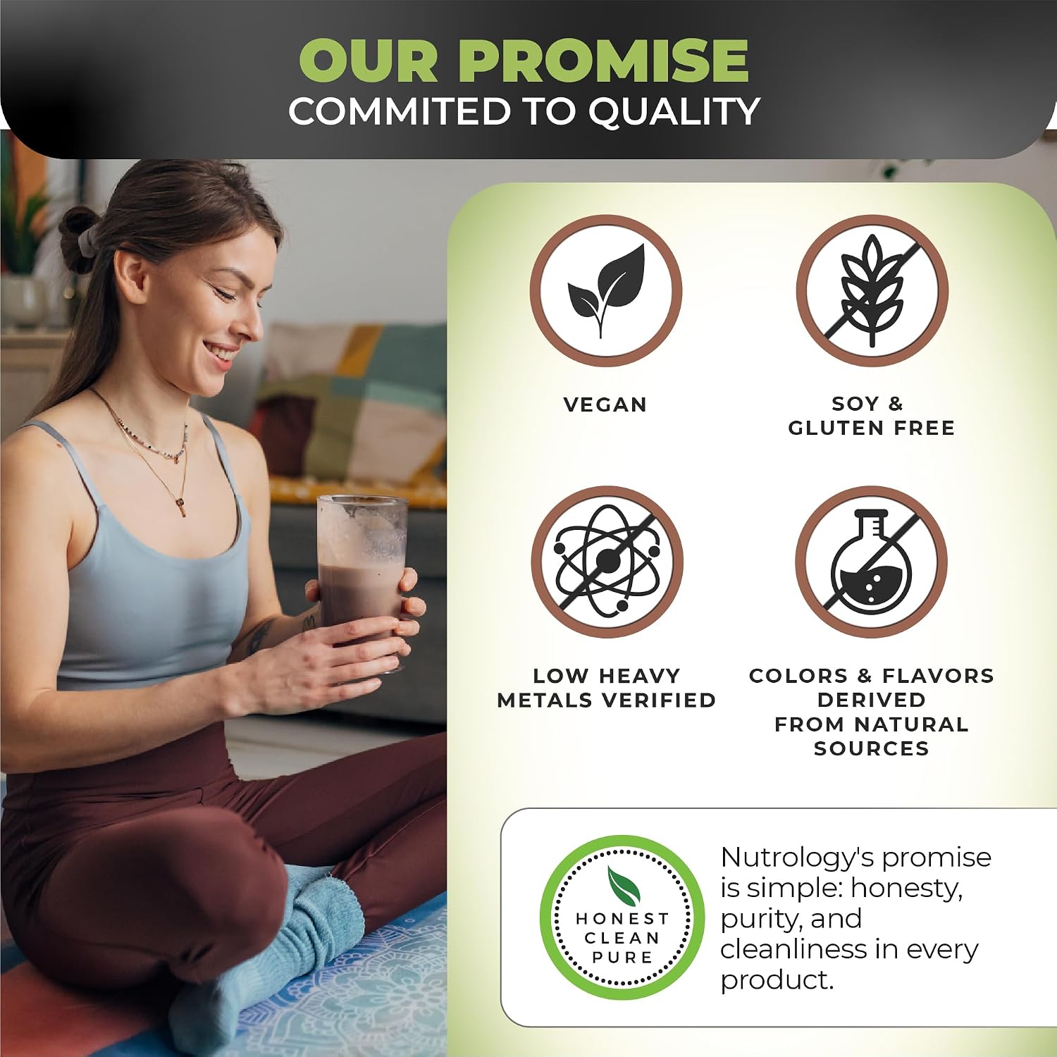Nutrology Greens & Fruits Powder - Mezcla de frutas y verduras, remolacha, setas, probióticos, enzimas digestivas, fibra, antioxidantes - Sabor Chocolate - 30 raciones