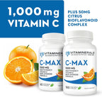 Vitaminerals C-MAX | Vitamina C 1000 mg con Bioflavonoides Cítricos | 100 Cápsulas Vegetales