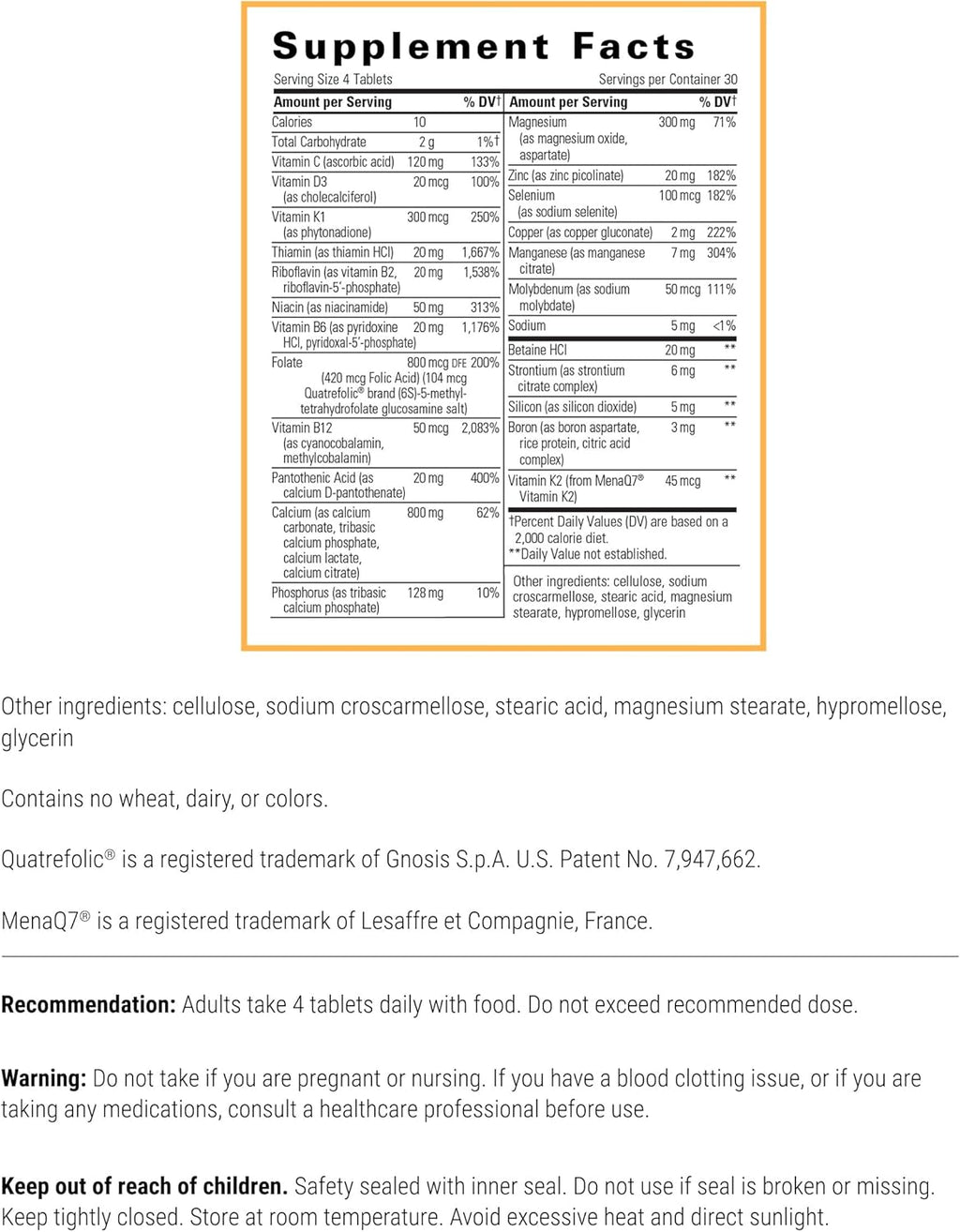 Integrative Therapeutics OsteoPrime Ultra - Suplemento para el Apoyo Óseo con Vitaminas y Minerales - 120 Comprimidos
