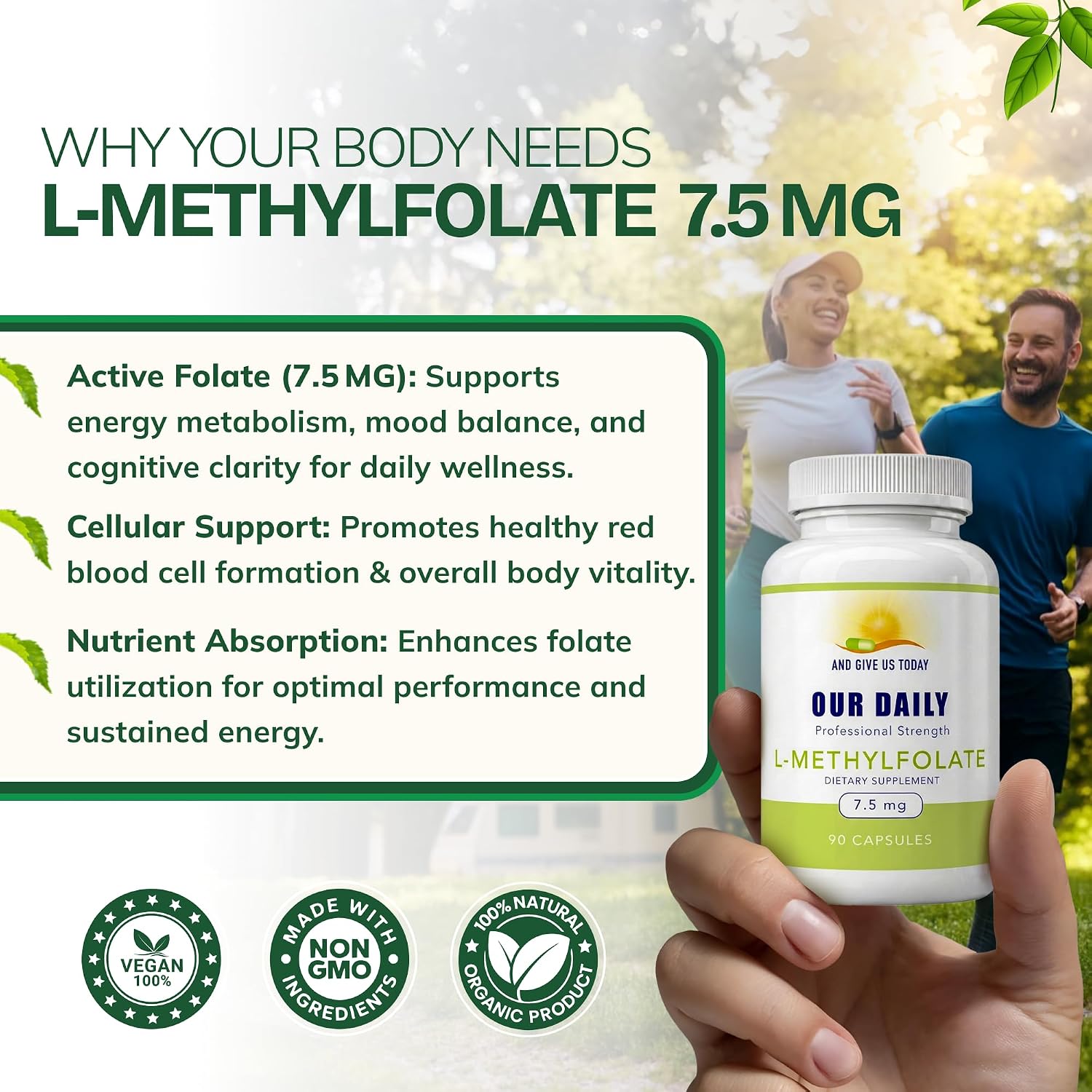 Our Daily Vites L-Methylfolate 7.5mg - 90 Cápsulas