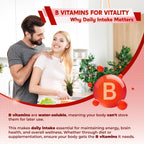 Ultra Complejo B con Vitamina C – Apoya la Salud Cerebral y Promueve el Cabello, la Piel y las Uñas Saludables – Alta Potencia B1, B2, B3, Folato, B12, Biotina, B5 y Colina – 150 Cápsulas