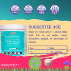 EnfanteVITA All in One Kids Vitamins - Multivitamínico Infantil en Polvo con Probióticos, 90 Días