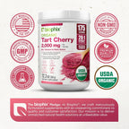 biophix Polvo de Cereza Ácida Orgánica Extracto 20:1 - 350 g (12.3 oz) - Superalimento Natural - Sin Azúcar Añadido - Vegano