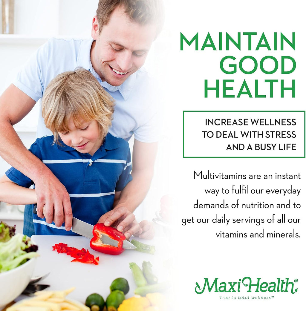 Maxi Health Chewable Multivitamin for Kids, Teens, and Adults - 180 Cherry Flavored Tablets