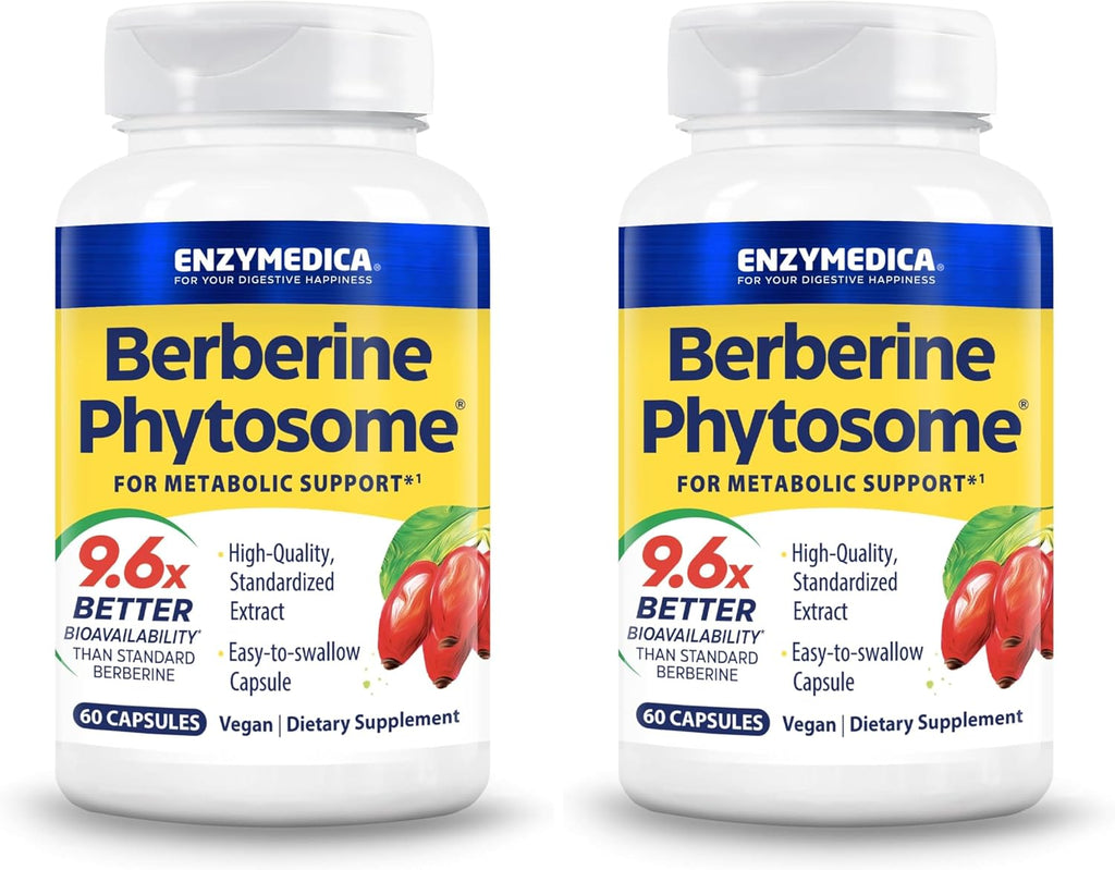 Enzymedica Berberine Phytosome - Suplemento de Berberina de Alta Absorción - 60 Cápsulas