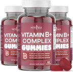 NEW AGE Gominolas de Complejo B con Vitaminas B3, B5, B6, B7, B9 y B12, Biotina, Ácido Fólico y Vitamina C – Sin Gluten, Vegano, 60 unidades