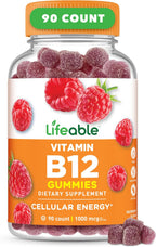 Lifeable Vitamin B12 Gummies 1000 mcg - 90 Gominolas para Adultos