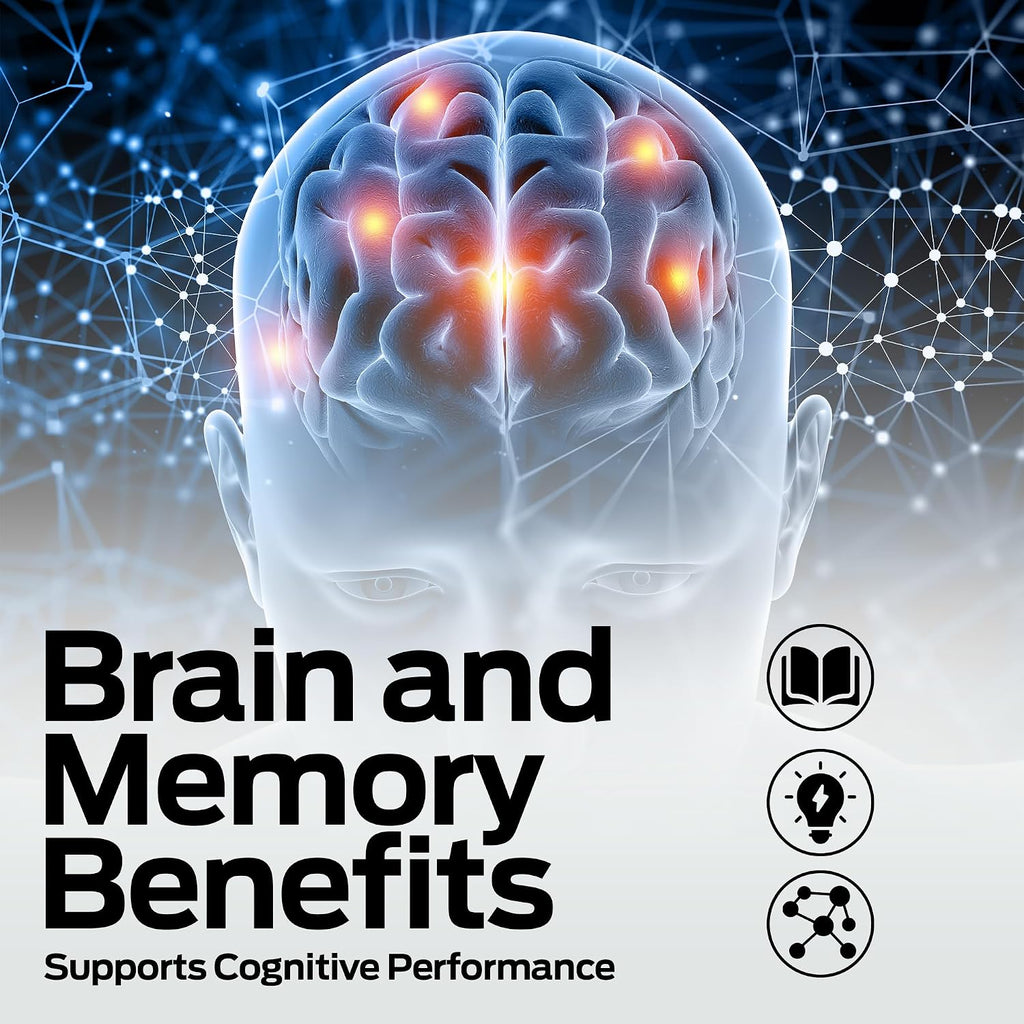 Ultra Max Natural Organic 4 en 1 Suplemento Cerebral para Memoria y Concentración, Apoyo Inmunológico y Antienvejecimiento