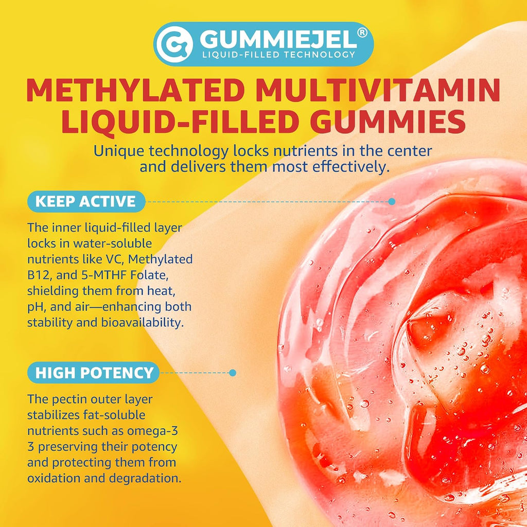(2 Pack) Multivitamínico Infantil con Hierro, Sin Azúcar, Gomitas con Omega-3, Probióticos, Vitaminas A, C, D, B12, Zinc - Nextdia