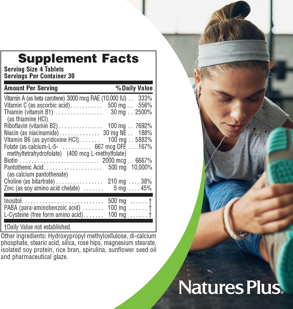 NaturesPlus Ultra Hair - 120 Mini comprimidos de liberación sostenida - Para hombres y mujeres - Sin gluten