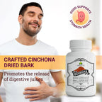 HERBALICIOUS Cápsulas de Quinina - Corteza de Cinchona Officinalis para Calambres Musculares y Salud Digestiva - 500 mg por Cápsula, 160 Cápsulas