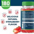 Complejo de Vitaminas B en Gominolas para Adultos, Sabor Fresa Natural, 180 Gomitas