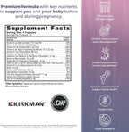 Kirkman P2i Prenatal – Multivitamínico con Colina, 120 Cápsulas