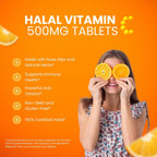 Zaytun Vitamins Vitamina C Halal 500mg Comprimidos con Escaramujo y Bioflavonoides Cítricos - 3 Paquetes de 60 Comprimidos