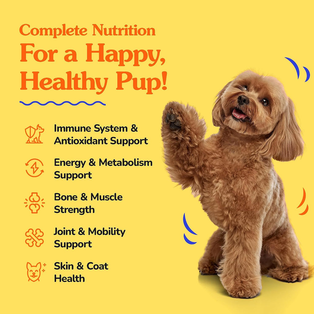 Dr Jay's Romps Multivitamínico para Perros - Colágeno Tipo II - Articulaciones, Piel y Pelo - 30 Chews Blandos