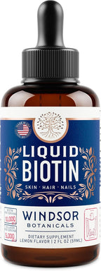 Biotina y Colágeno Líquido | 10.000 μg de Biotina + 5.000 μg de Colágeno | 60 ml