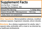 Bronson Vitamina K2 como MK-7 Menaquinona 100 mcg, 250 Cápsulas