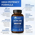 Vitamin World Ultra 360 Multivitamin for Men 50 Plus – 180 Caplets